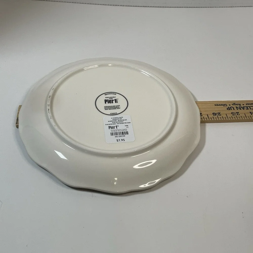 Pier 1 Imports Ironstone Easter Parade Bunny Ear Dogs Dessert Plate 9